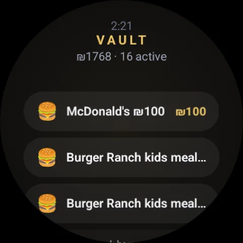 PeakVoucher on a watch