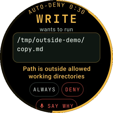 PeakWatch on a Galaxy Watch: Approve